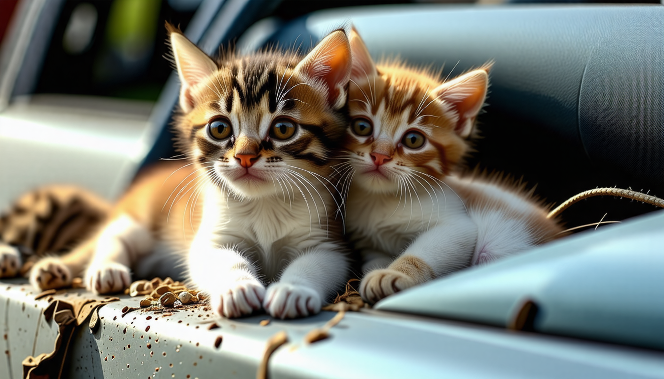 des chatons jetés d'une voiture à nîmes : découvrez ce qui leur réserve l'avenir avec cette histoire touchante.