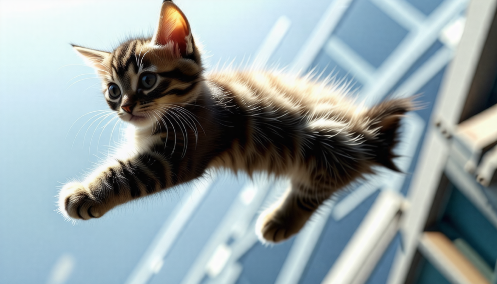 découvrez la vidéo de l'incroyable sauvetage d'un chaton suspendu au-dessus du vide et apprenez comment il a miraculeusement survécu !