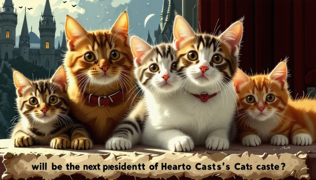 découvrez qui sera le prochain président des chats du cœur et participez à la sauvegarde du château avec une intrigue captivante !