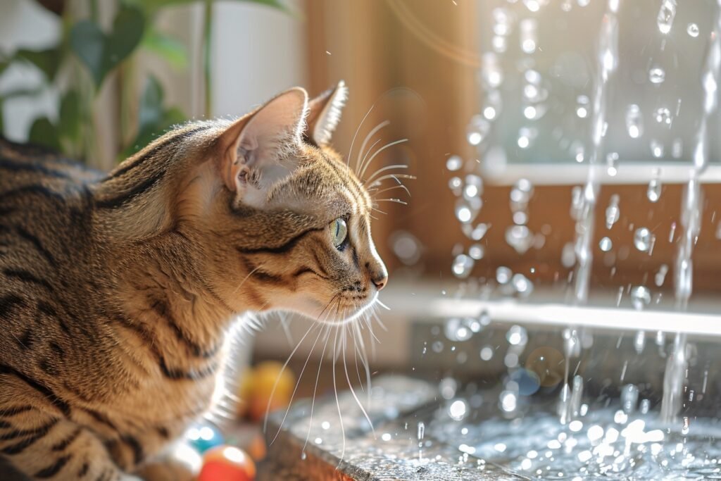Les chats et les jeux d’eau : Pourquoi certains adorent