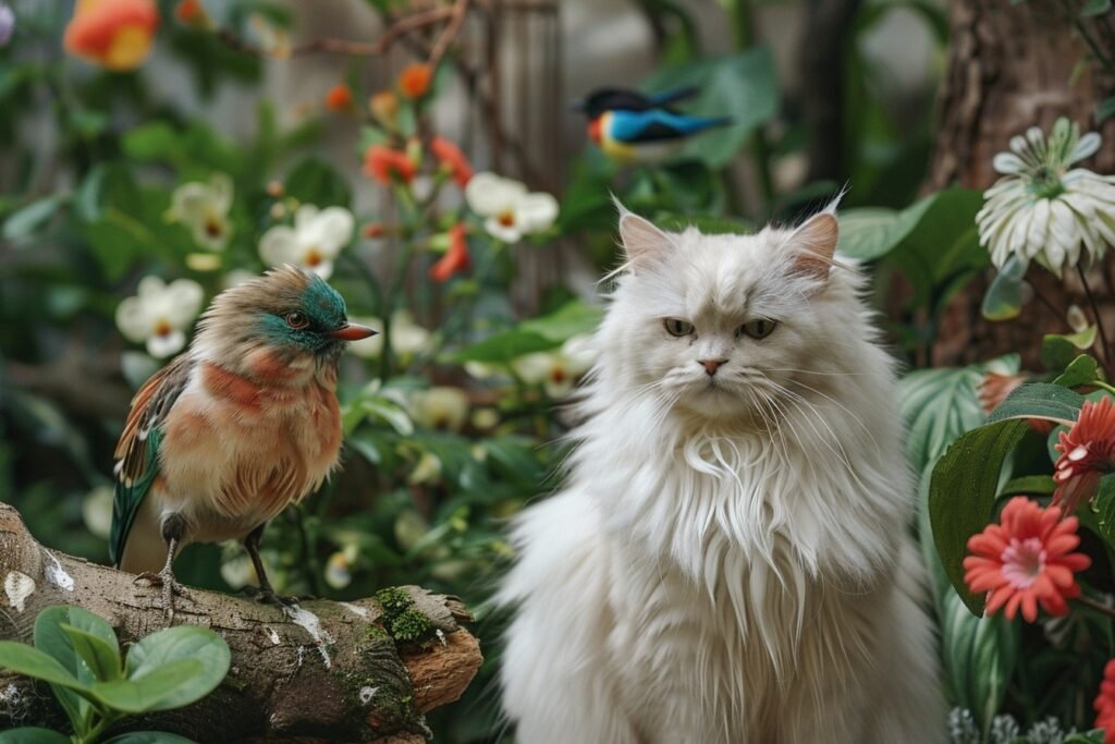 Les races de chats qui peuvent vivre en harmonie avec des oiseaux