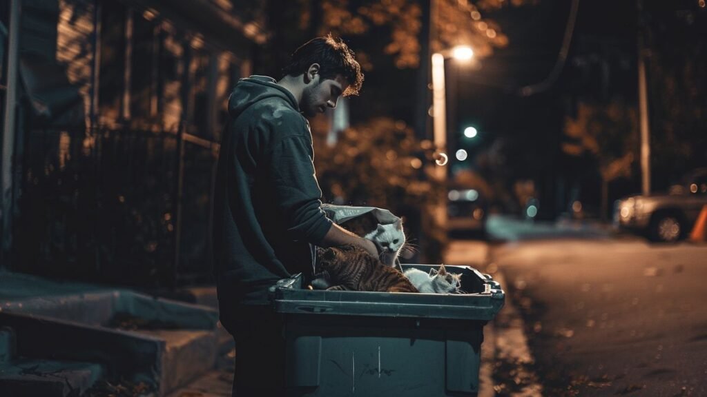 Comment ce héros a sauvé des chatons enfermés dans un sac jeté dans un conteneur ?