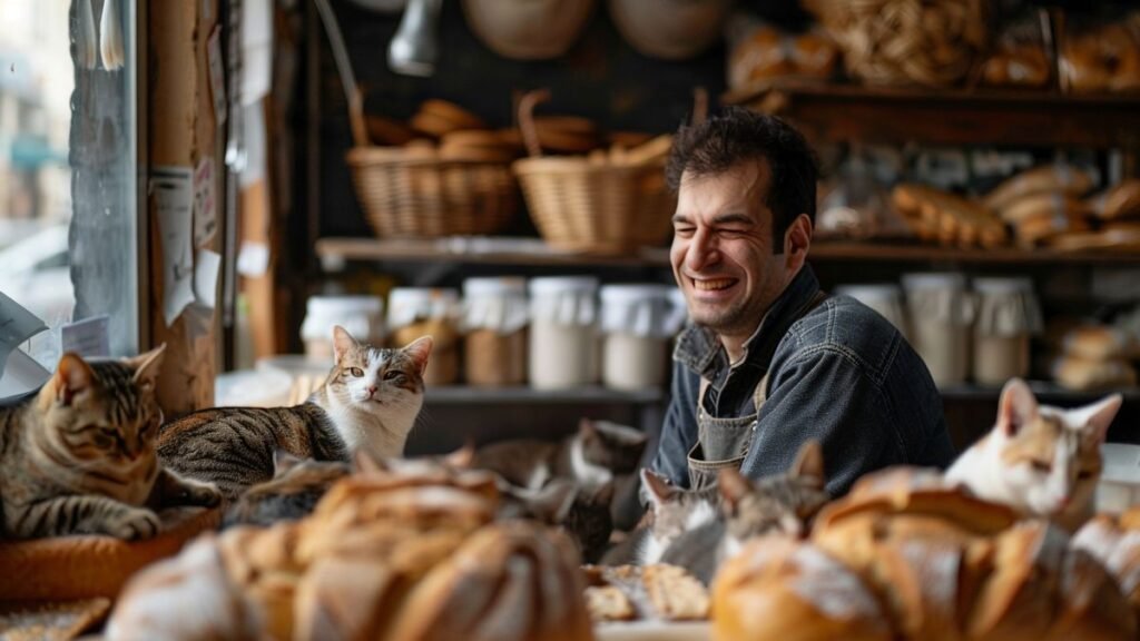 Pour une baguette, un chat offert : Comment un boulanger s'est retrouvé submergé par une multitude de chats ?